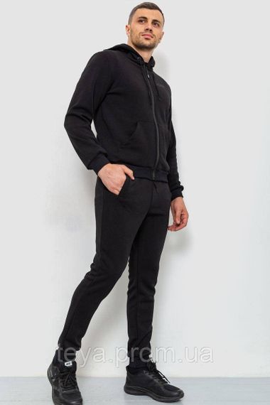 Спортивний костюм чоловічий двонитка, колір чорний, розміри M, L, L, XL, XXL FA_008320 | Зображення 2