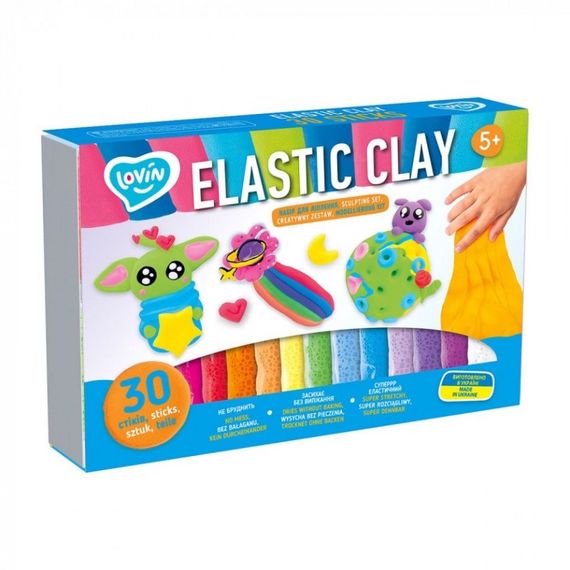 Тесто для лепки Lovin Elastic Clay 70141 30 цветов