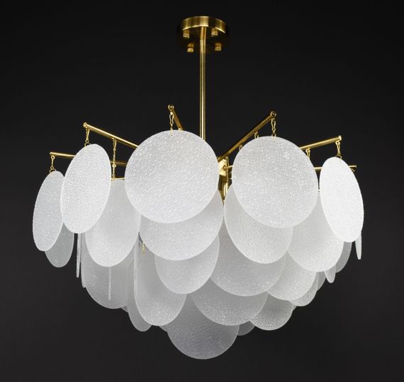 Люстра стельова на 6 лампочок 27511 Латунь 62-92х82х82 см. | Зображення 1