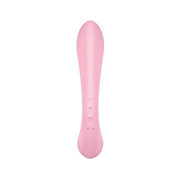 Двусторонний вибратор-кролик Satisfyer Triple Oh Pink, 3 мотора, рукоятка-массажер sexstyle | Зображення 2