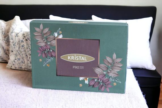 Комплект постільної білизни з пледом Kristal Ranforse 200×230 см Breeze  Hardal | Зображення 3