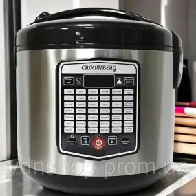 Мультиварка універсальна на 42 програми Crownberg CB 5527 із нержавіючої сталі з чашею на 5л.