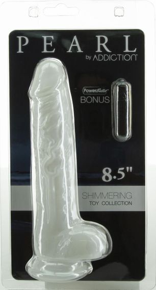 Фалоімітатор ADDICTION Pearl 8.5" Dildo with Balls, віброкуля в подарунок Sex Aura | Зображення 5