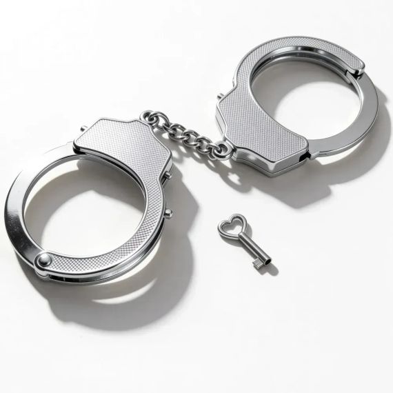 Наручники металеві DS Fetish, срібні Sex Aura
