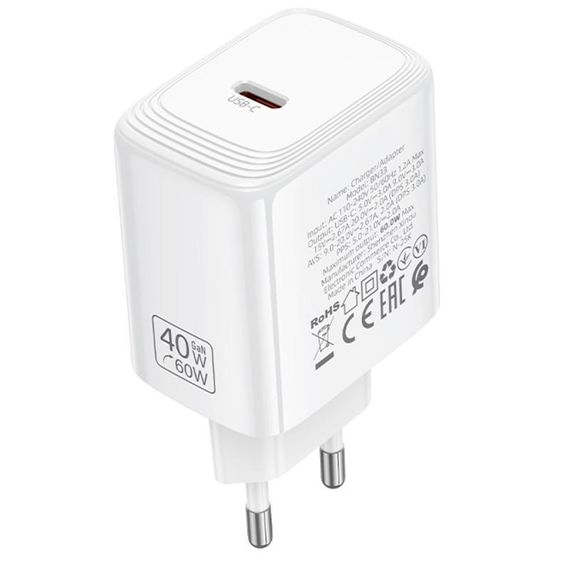 МЗП Borofone BN33 Fuente PD40W (1USB-C) White | Зображення 3
