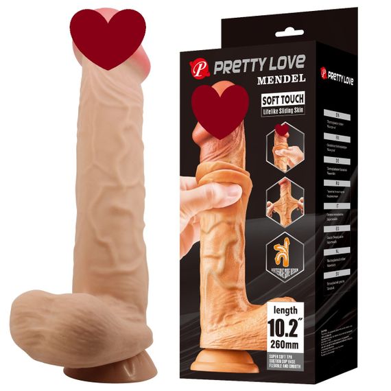 Фалоімітатор - Pretty Love Sliding Skin Mendel 10.2" Flesh Sex Aura