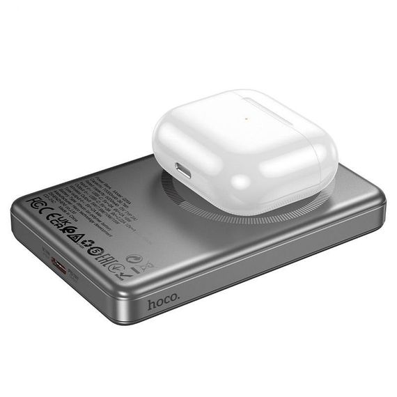 Портативний ЗП Power Bank Hoco Q26A Joy PD20W з БЗП 10000 mAh Metal gray | Зображення 1
