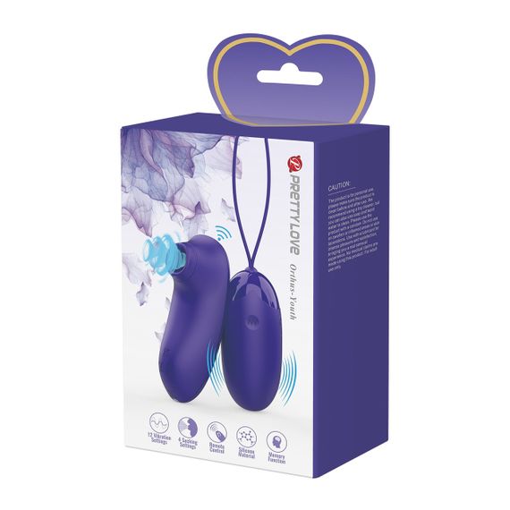 Комплект із віброяйцю та вакуумного стимулятора Pretty Love — ORTHUS Youth Multifunctional 2 in 1, BI-014901WL Sex Aura | Зображення 7