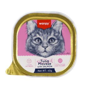 Вологий корм для котів з тунцем та лососем Wanpy Cat Tuna & Salmon Mousse, 40 гр