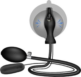 Надувний анальний розширювач із вібрацією 3,8 см х 7 см, 10 режимів