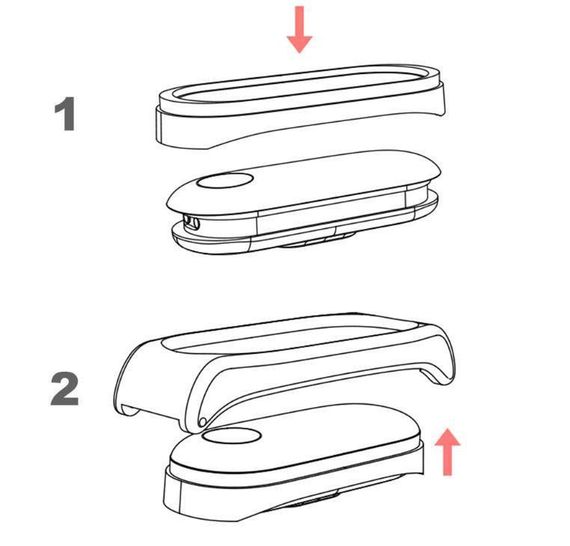 Кожаный ремешок Primo Mijobs для фитнес-браслета Xiaomi Mi Band 3 - Silver&White | Зображення 2