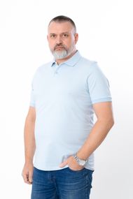 Футболка поло чоловіча Носи своє М Блакитний (p-16544-191403)