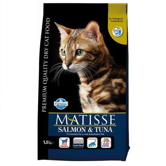 Сухой корм с лососем и тунцом для котов Farmina Matisse Salmon & Tuna, 1.5 кг
