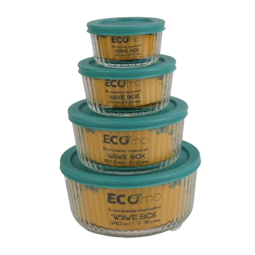 Контейнер для харчових продуктів 250мл круглий Wave Box ECOMO | Зображення 1