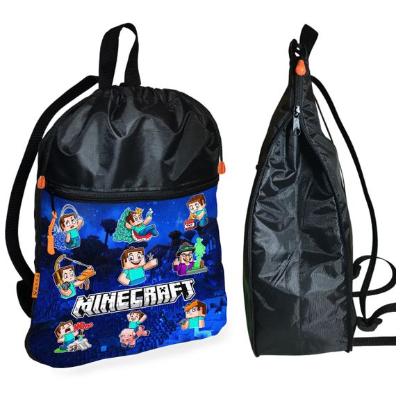 Школьный рюкзак детский Minecraft + Сумка для обуви спортивной формы рюкзак-мешок  для мальчика (01711) | Зображення 1