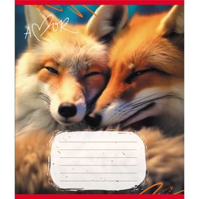 Зошит учнівський "Тварини" 012-500394K-3 в клітинку, 12 аркушів (959050)