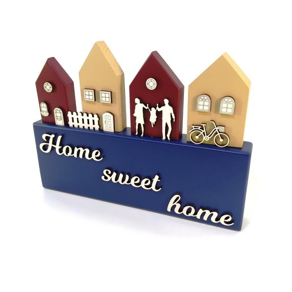 Ключница Home sweet home деревянная Мастерская мистера Томаса 28см х 30 см х 3 см сосна | Зображення 2