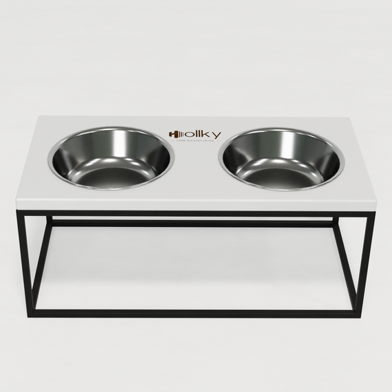 Миски на подставке для больших собак Hollky Base XL20 (2 × 1,8 л) BXL20-522620-BLWH | Зображення 6