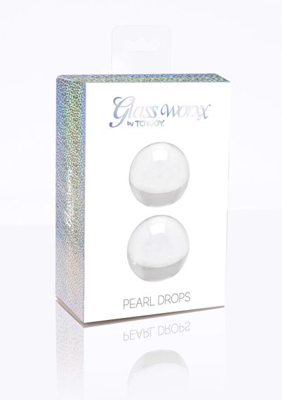 Вагінальні кульки тренажер Кегеля ToyJoy Pearl Drops — скляні, гладкі, діаметр 3 см, по 31 г, з мішечком | Зображення 4