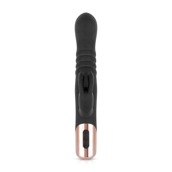 Вібратор-кролик Rosy Gold - Rabbit Vibrator with thrusting function - Black | Зображення 2