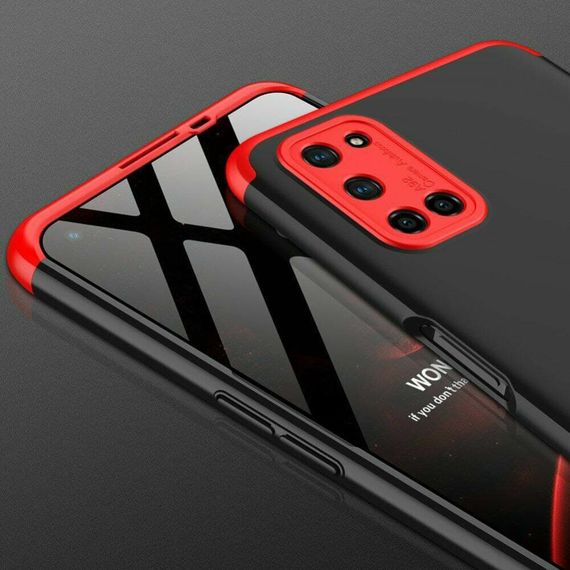 Чохол GKK 360 градусів для Oppo A52 колір Чорно-Червоний | Зображення 3