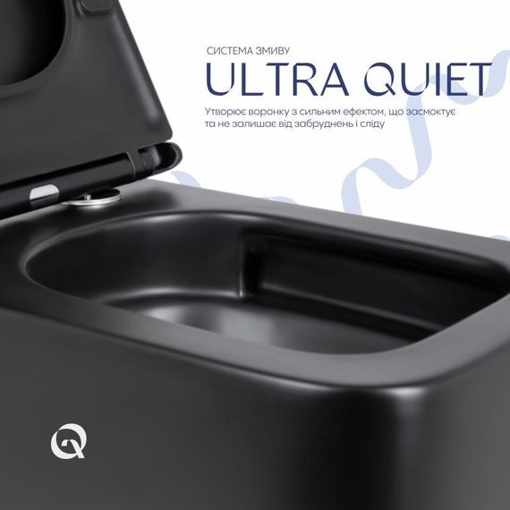 Унітаз підвісний Qtap Gemini безободковий з сидінням Soft-close QT2533076EUQMB | Зображення 4