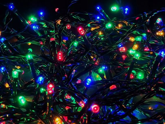Гирлянда нитка 300LED warm 100-10 LED флеш на черном проводе ∙ Провод гирлянда шарики 300 LED | Зображення 2
