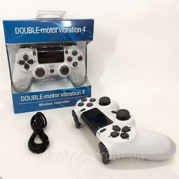 Джойстик DOUBLESHOCK для PS 4, бездротовий ігровий геймпад PS4/PC акумуляторний джойстик. Колір білий TS-43 | Зображення 3
