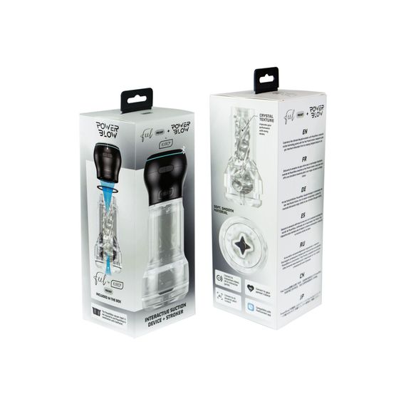 Мастурбатор Kiiroo Feel Pocket Crystal зі всмоктувальною інтерактивною насадкою PowerBlow Combo Set | Зображення 7