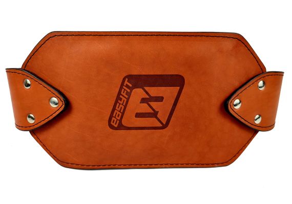Пояс для обтяжень EasyFit (шкіра) до 250 кг коричневий (EF-DBC-250-BR) | Зображення 3