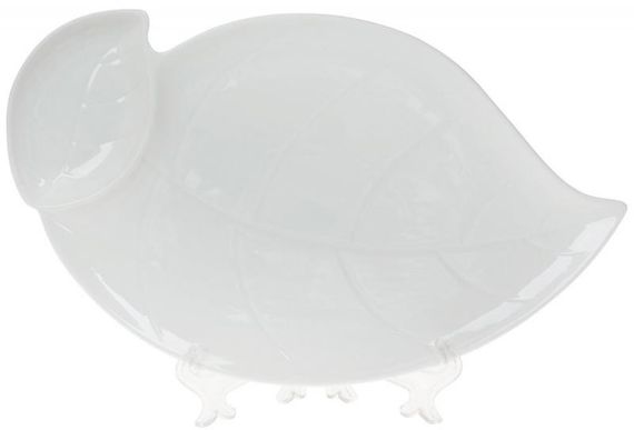 Блюдо с соусником 33см white фарфоровое