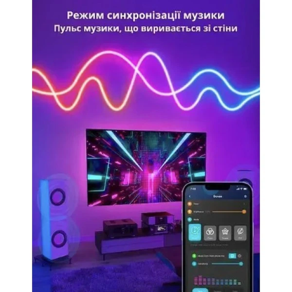 Стрічка-шланг LED (неон) (SFK-11) (APP, Bluetooth, USB, 5 м), Розумна гнучка неонова стрічка | Зображення 3