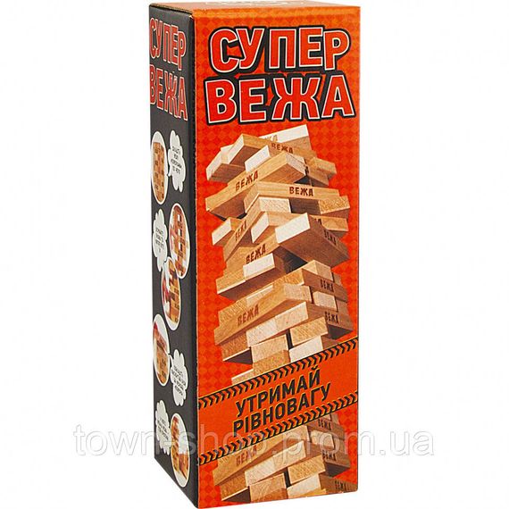 Настольная игра Супер башня Дженга Arial 910114 , 54 блока