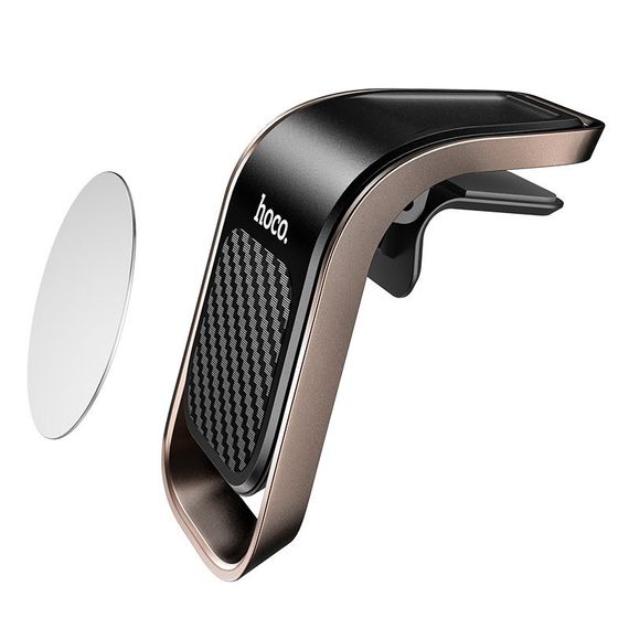 Автодержатель Hoco CA74 магнитный Черно - стальной | Зображення 1