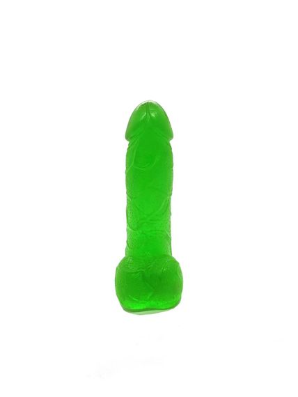 Мило у формі пеніса Чистий Кайф Green size S, крафтове мило-член, натуральне | Зображення 1