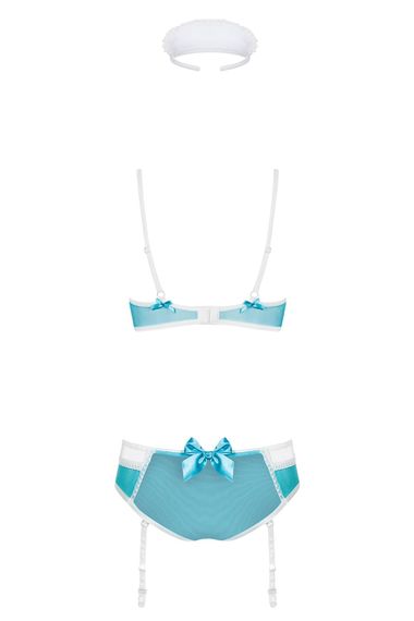 Костюм медсестры Obsessive 834-CST-6 nurse costume Небесно-белый L/XL | Зображення 3