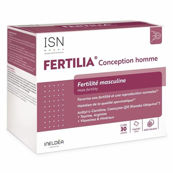 Комплекс для профілактики репродуктивної функції у чоловіків INELDEA SANTE NATURELLE Fertilia Conception Homme 30 sachets Orange