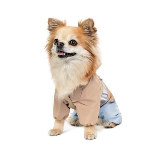 Дощовик Pet Fashion Tina для дівчаток розмір XL бежевий/блакитний | Зображення 2