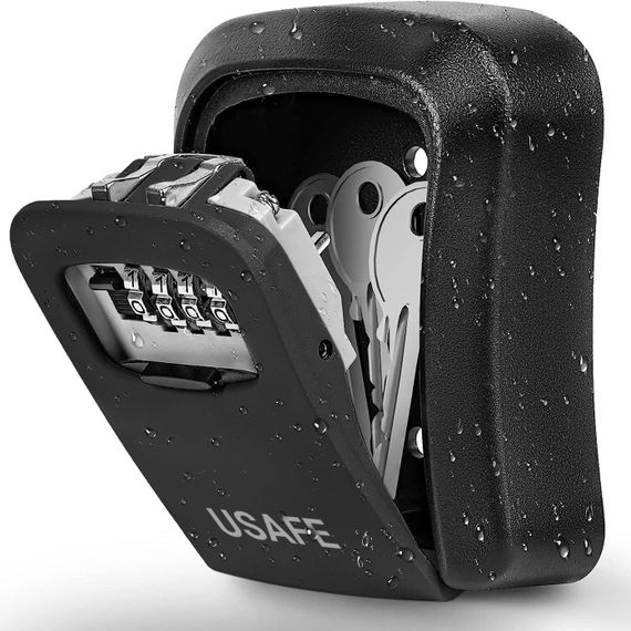 Зовнішній міні сейф для ключів uSafe KS-03p, з кодовим замком, настінний, пластиковий, Чорний | Зображення 2