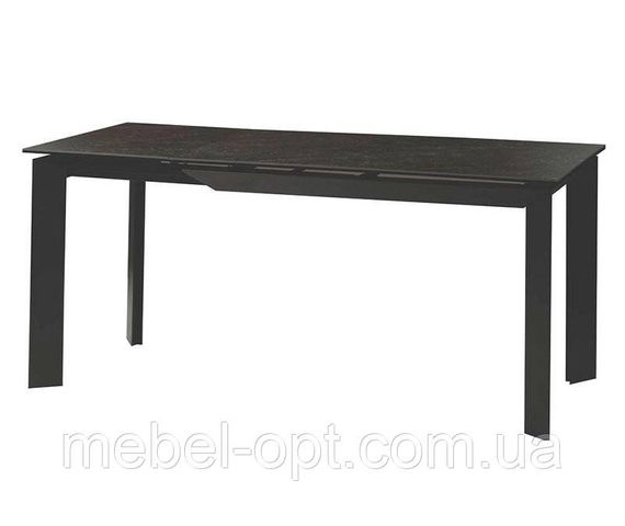 Стіл Vermont Black Marble чорний, кераміка під чорний камінь 1200 (+500) х800х760 мм