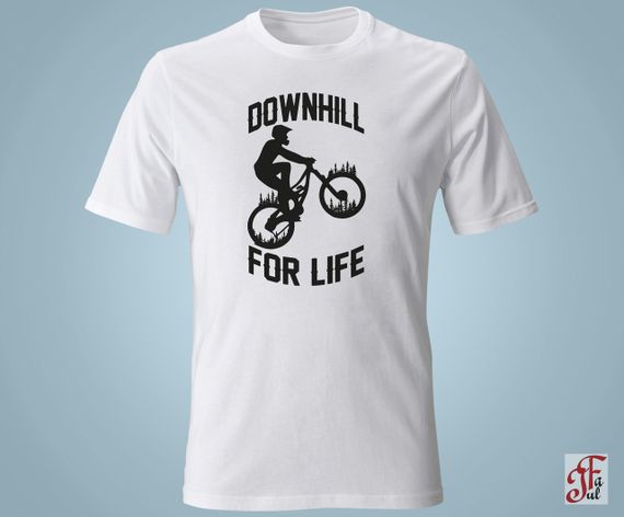 Футболка с принтом   Downhill for life M