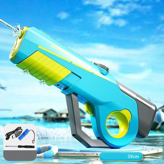 Водяний акумуляторний автомат Water Gun 8002C (600ml) with lithium battery Blue / Yellow | Зображення 6