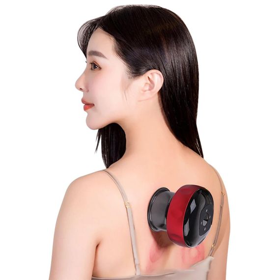 Вакуумный массажер для тела с подогревом, от USB, Красный / Антицеллюлитный массажер с эффектом банок / | Зображення 5