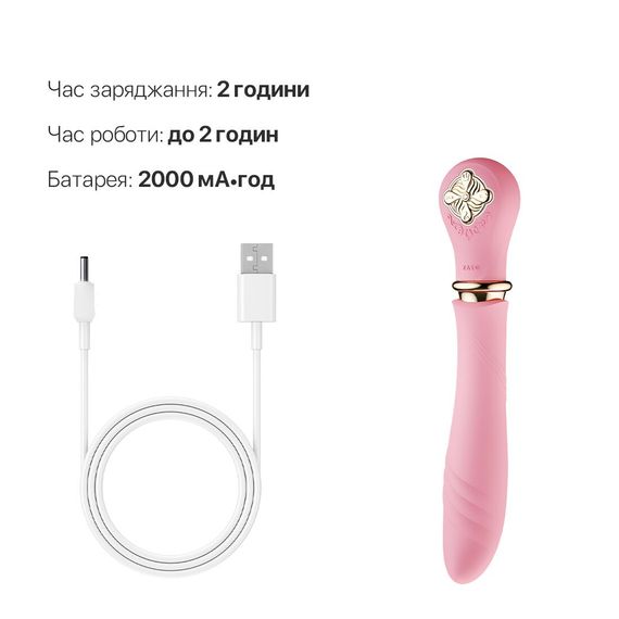 Пульсатор із підігрівом Zalo Sweet Magic - Desire Fairy Pink, турбо режим | Зображення 5