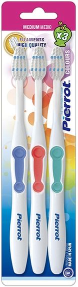 Зубна щітка Pierrot Colours 2+1 №3 Ref.331 - середня