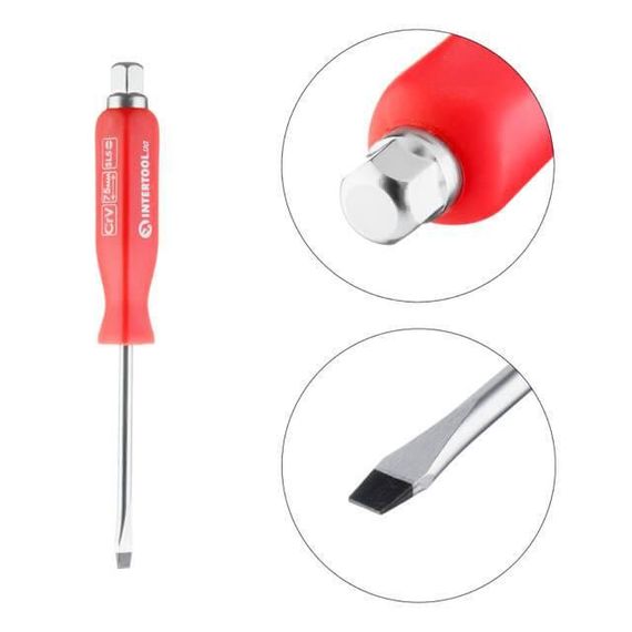 Викрутка ударна SL5*75 мм, Cr-V INTERTOOL HT-0481 | Зображення 1