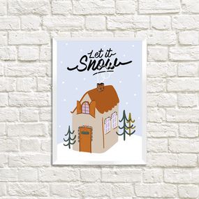 Постер в рамці Let it snow 21x30 см (A4)