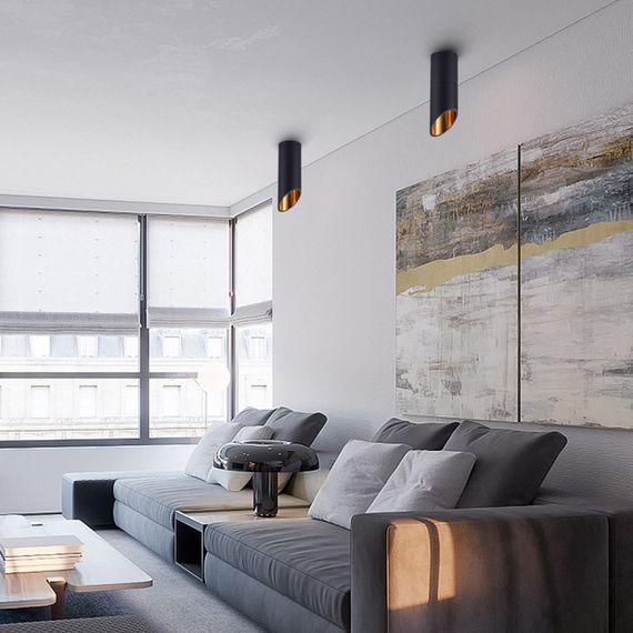 Люстра стельова на 1 лампочку 27619 Чорний 19х6х6 см. | Зображення 1