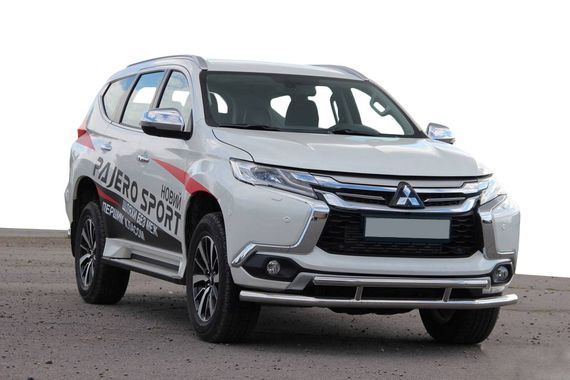 Передній захист ST016 (нерж) для Mitsubishi Pajero Sport 2015-2024 рр