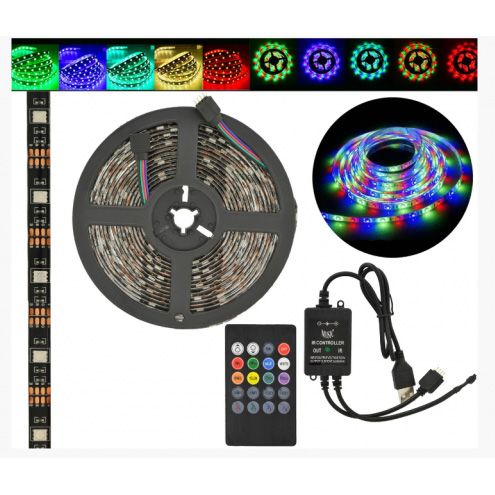 Лента светодиодная 5050 2м | Rgb лента 5050 | Лед подсветка для кухни | Led 5050 RN-774 rgb комплект | Зображення 6